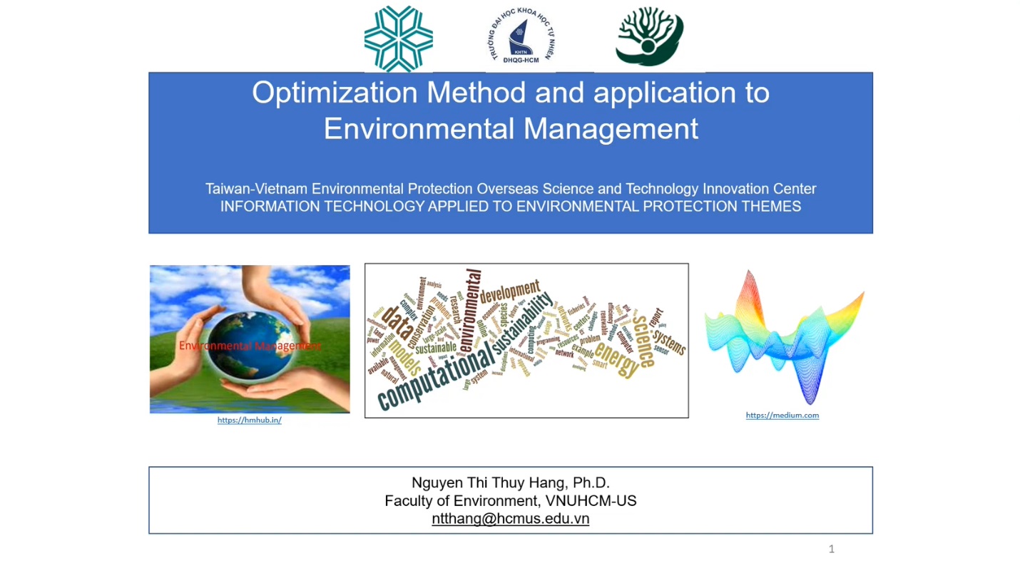 Online course 2: Optimization in Environmental Management